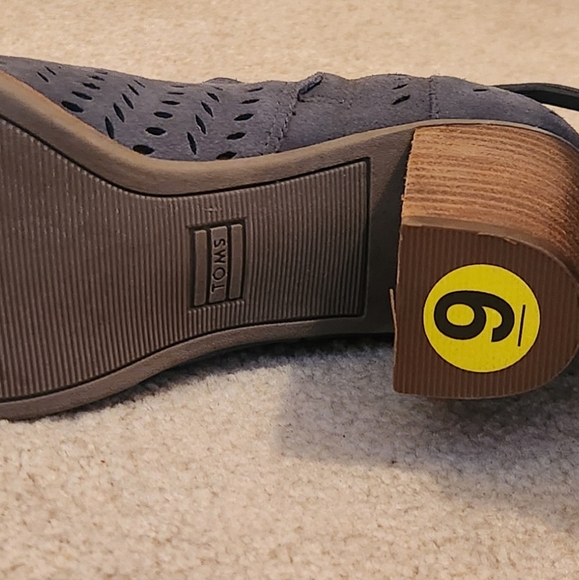 Dark Grey Toms Wedges - Picture 4 of 5